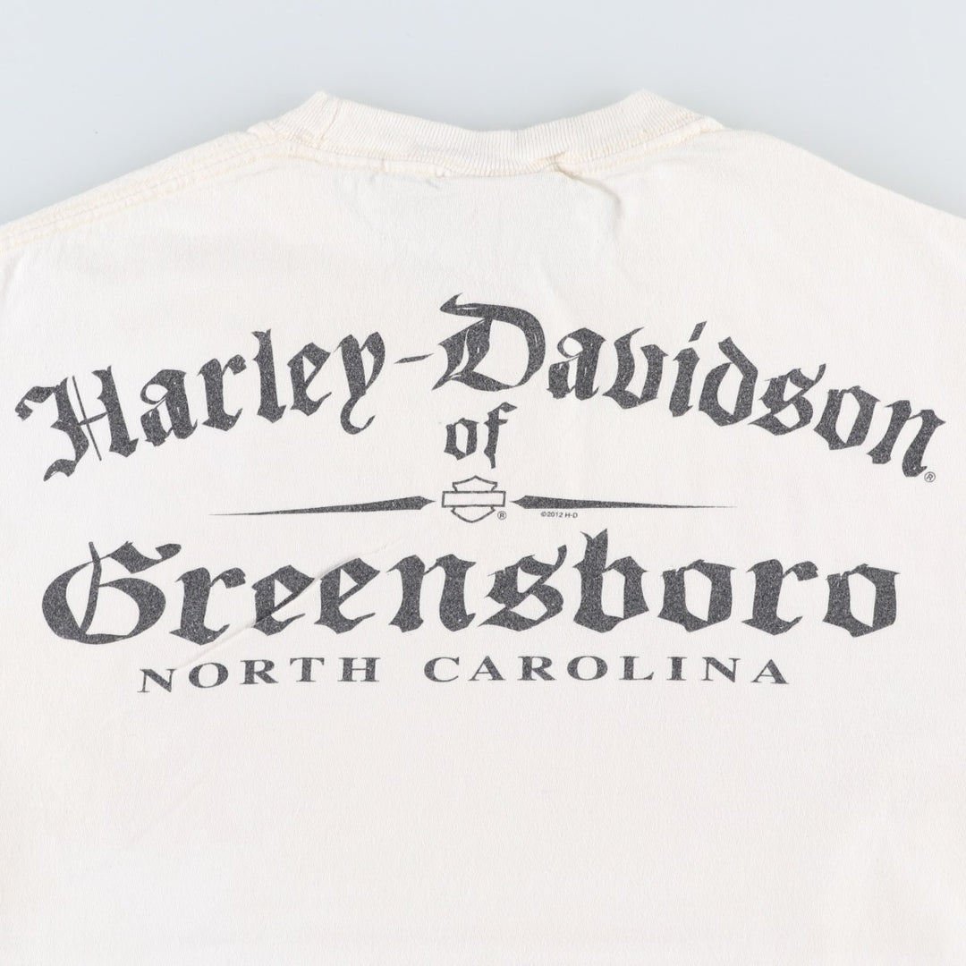 Harley-Davidson Motorcycle Bike T-shirt, Men's Medium cotton white type Vintage Second Hand