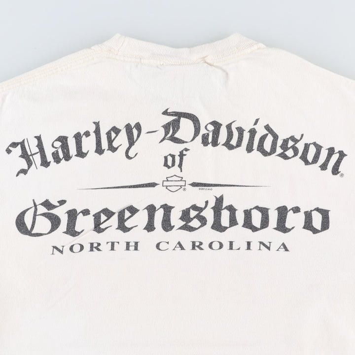 Harley-Davidson Motorcycle Bike T-shirt, Men's Medium cotton white type Vintage Second Hand
