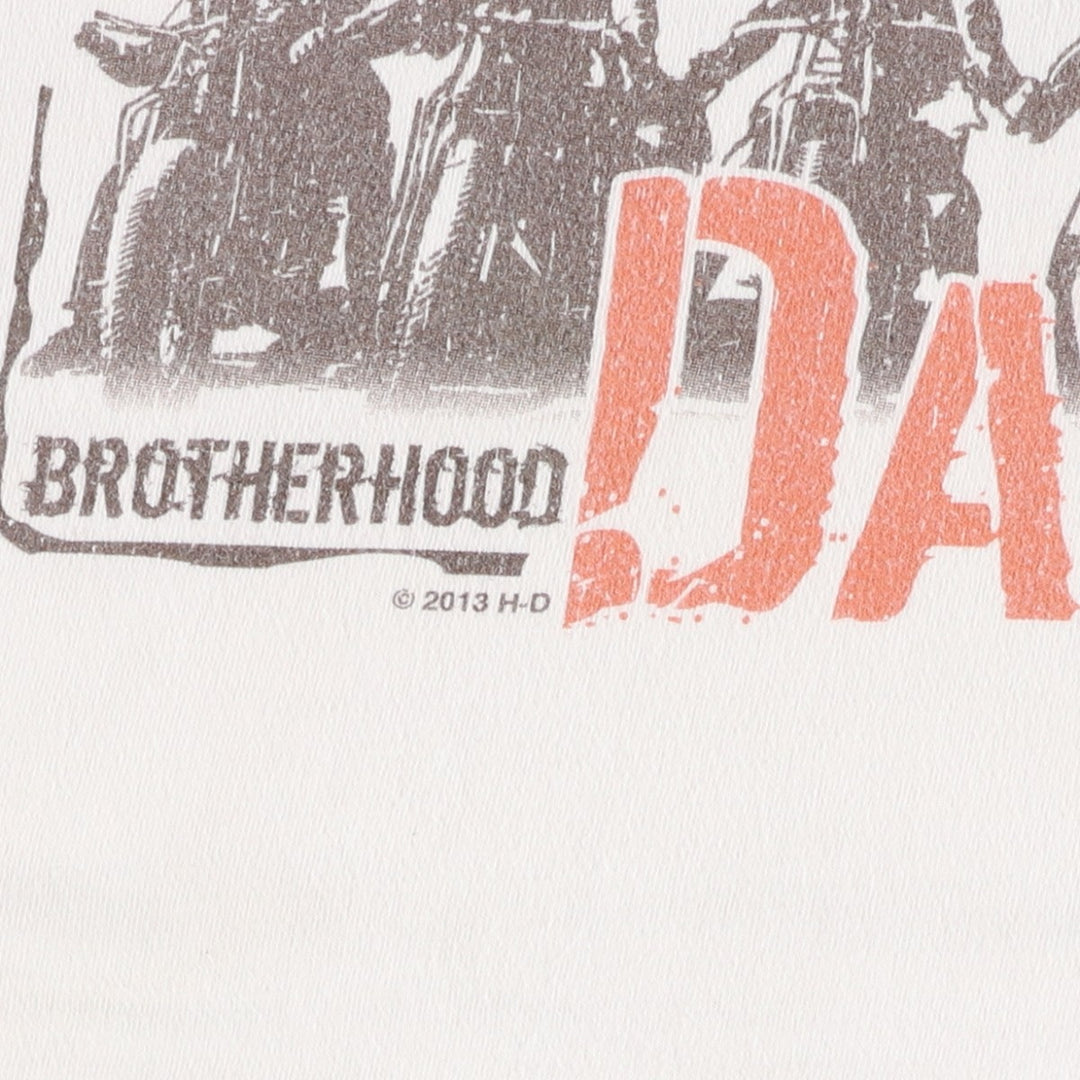Harley-Davidson Motorcycle Bike T-shirt, Men's Medium cotton white type Vintage Second Hand