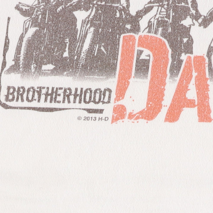 Harley-Davidson Motorcycle Bike T-shirt, Men's Medium cotton white type Vintage Second Hand
