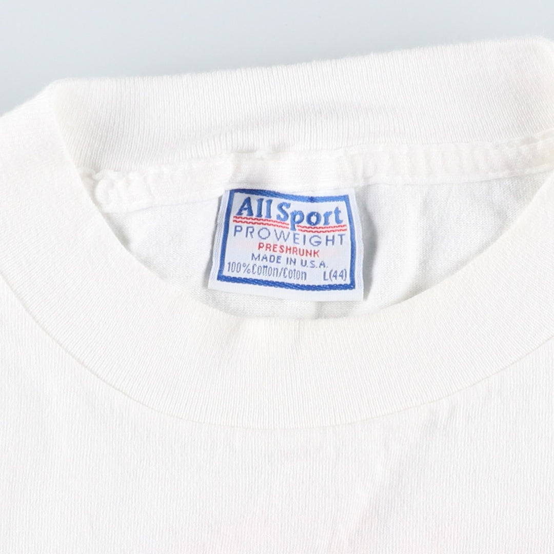 90'S All Sport MONSTER JAM Motorcycle T-Shirt, Made in USA, Men's Size L (approx.), Vintage cotton white type Vintage Second Hand