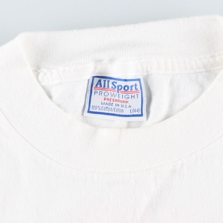 90'S All Sport MONSTER JAM Motorcycle T-Shirt, Made in USA, Men's Size L (approx.), Vintage cotton white type Vintage Second Hand