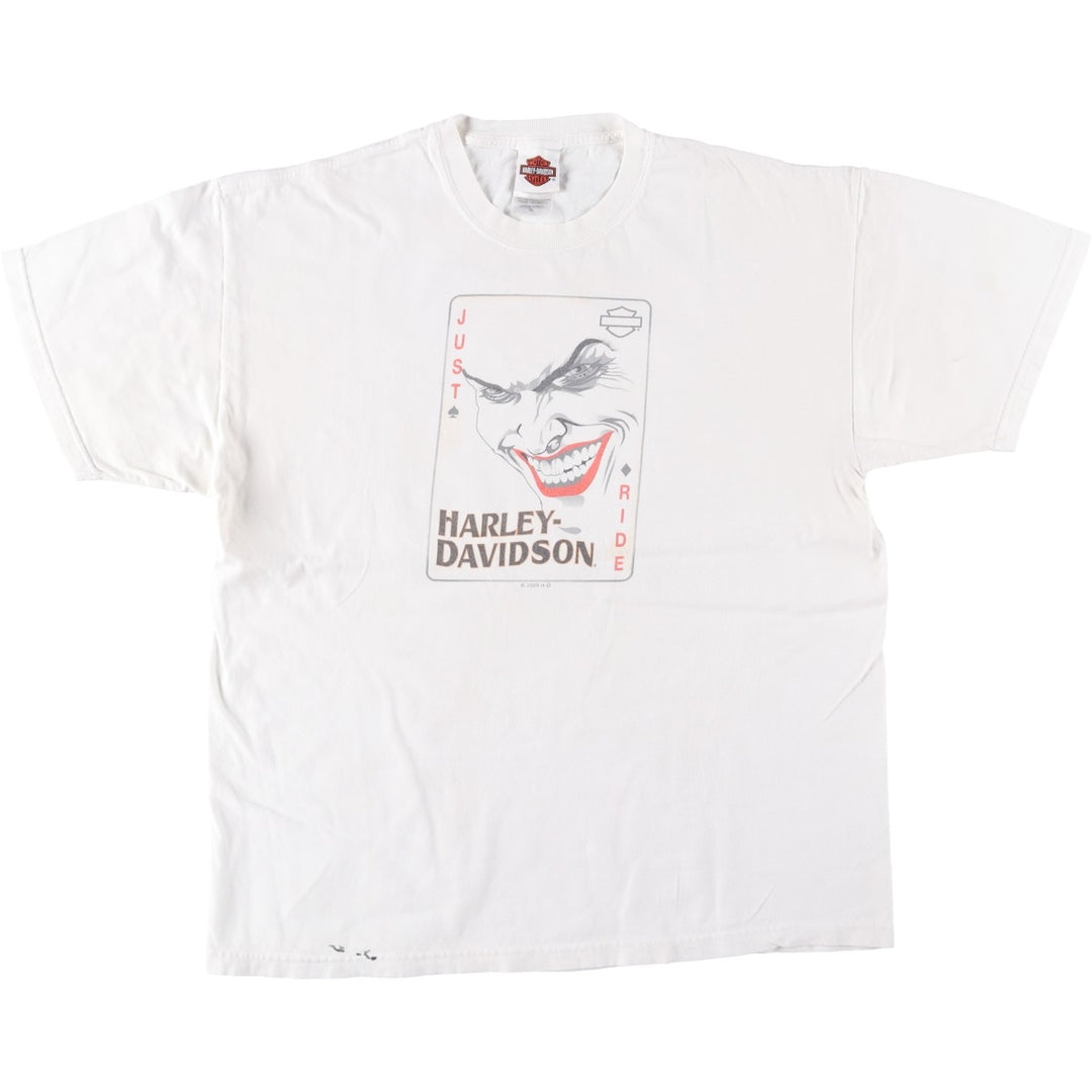 Harley-Davidson Motorcycle Bike T-shirt Made in USA Men's XL cotton white type Vintage Second Hand