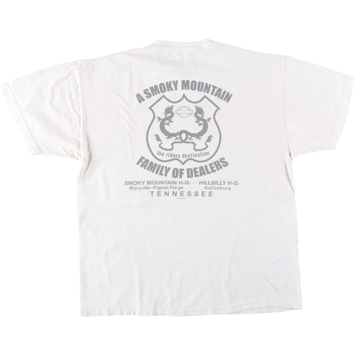 Harley-Davidson Motorcycle Bike T-shirt Made in USA Men's XL cotton white type Vintage Second Hand