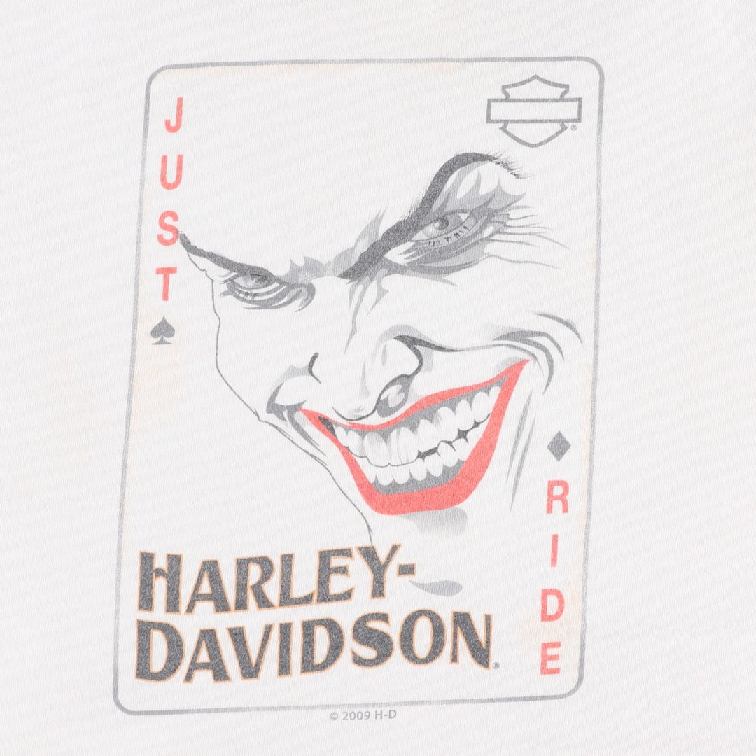 Harley-Davidson Motorcycle Bike T-shirt Made in USA Men's XL cotton white type Vintage Second Hand