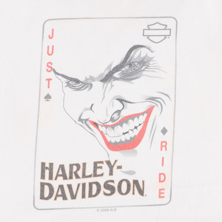 Harley-Davidson Motorcycle Bike T-shirt Made in USA Men's XL cotton white type Vintage Second Hand