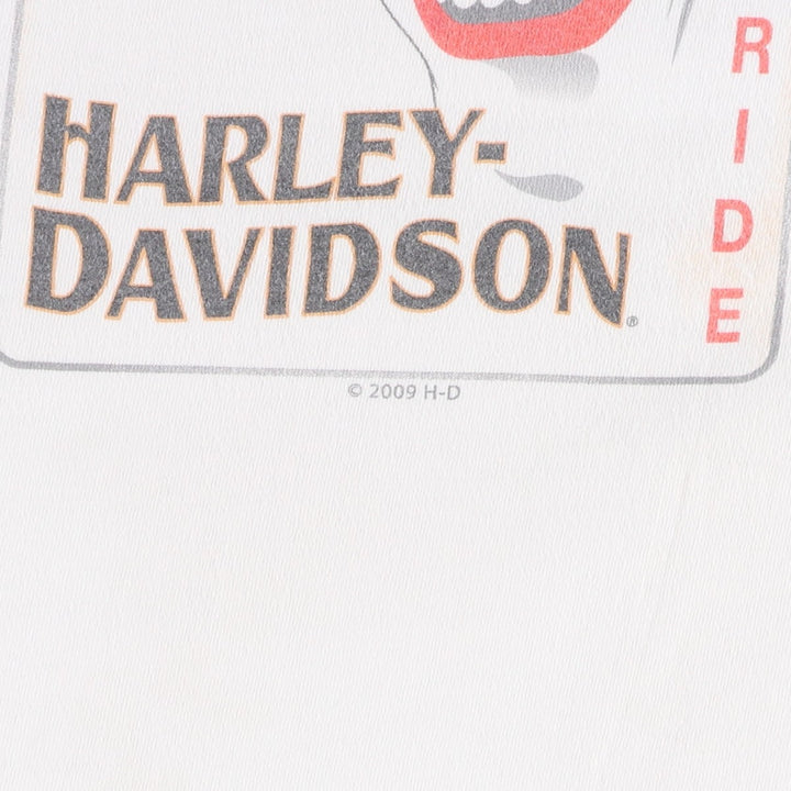 Harley-Davidson Motorcycle Bike T-shirt Made in USA Men's XL cotton white type Vintage Second Hand