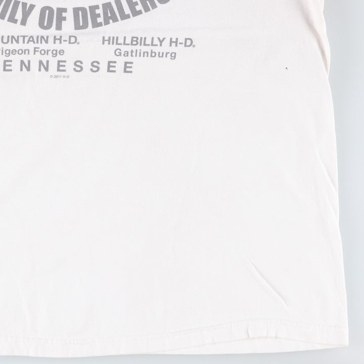 Harley-Davidson Motorcycle Bike T-shirt Made in USA Men's XL cotton white type Vintage Second Hand