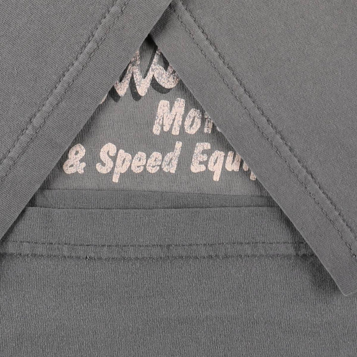00'S Harley-Davidson Fire Pattern Motorcycle Bike T-Shirt Men's XXL cotton gray type Vintage Second Hand