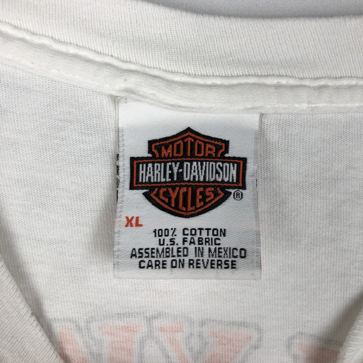 00'S Harley-Davidson Motorcycle Bike T-shirt Men's XL size cotton white type Vintage Second Hand