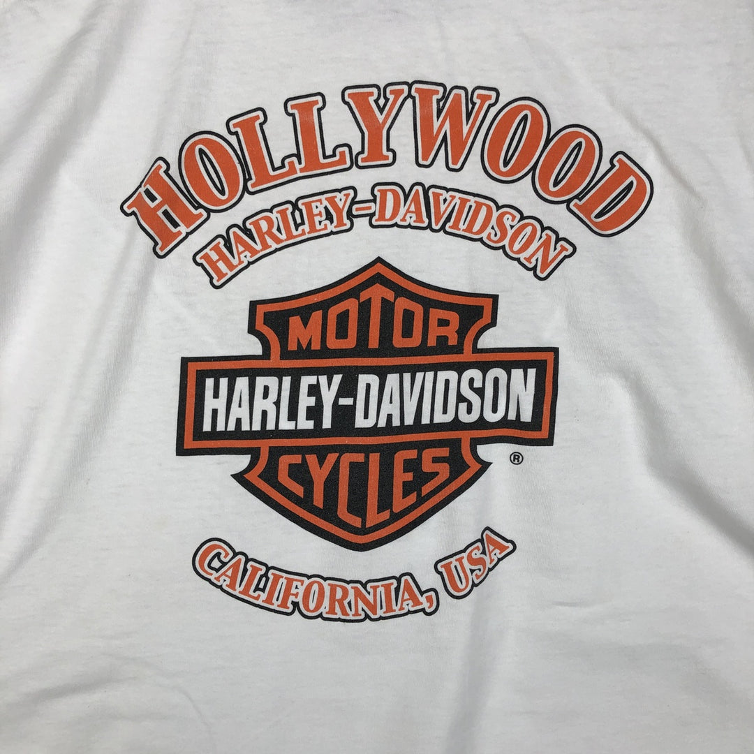 00'S Harley-Davidson Motorcycle Bike T-shirt Men's XL size cotton white type Vintage Second Hand