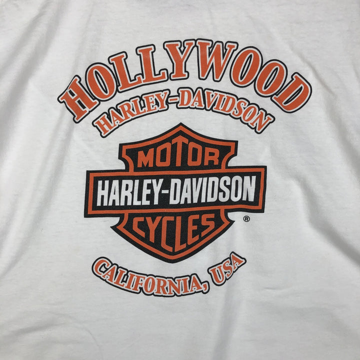 00'S Harley-Davidson Motorcycle Bike T-shirt Men's XL size cotton white type Vintage Second Hand