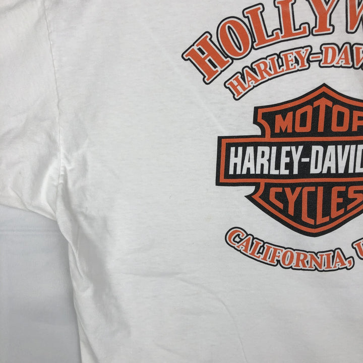 00'S Harley-Davidson Motorcycle Bike T-shirt Men's XL size cotton white type Vintage Second Hand