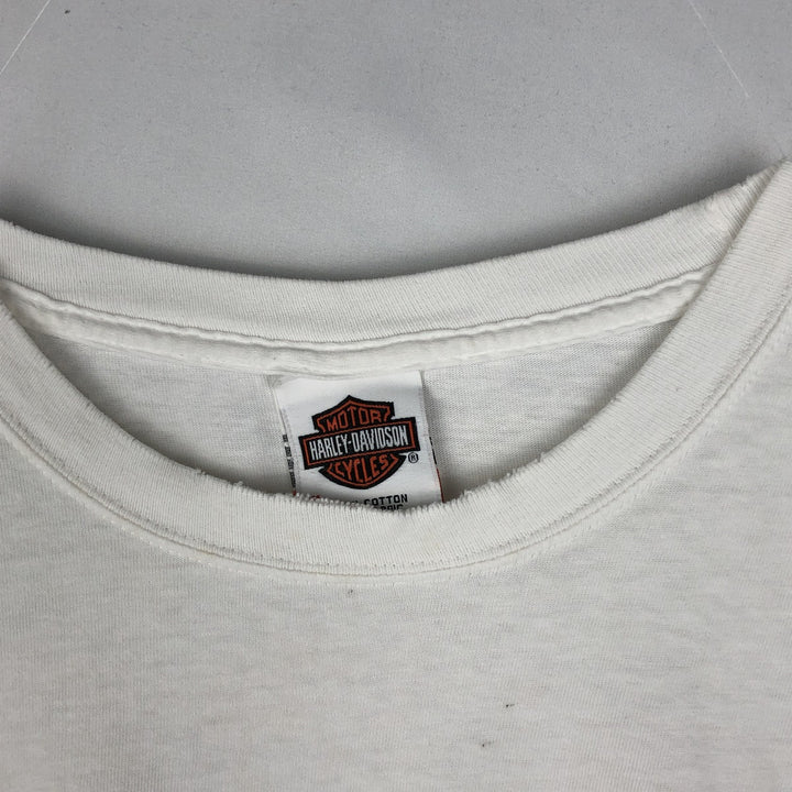 00'S Harley-Davidson Motorcycle Bike T-shirt Men's XL size cotton white type Vintage Second Hand