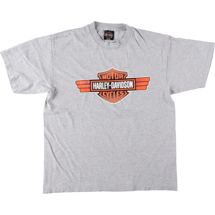Harley-Davidson Motorcycle Bike T-shirt, Men's Size L cotton gray type Vintage Second Hand