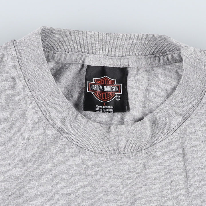 Harley-Davidson Motorcycle Bike T-shirt, Men's Size L cotton gray type Vintage Second Hand