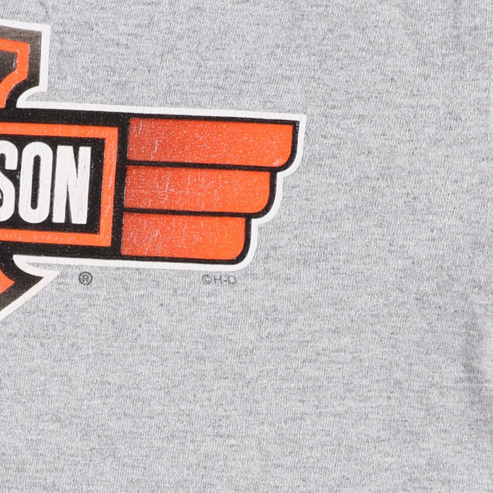Harley-Davidson Motorcycle Bike T-shirt, Men's Size L cotton gray type Vintage Second Hand