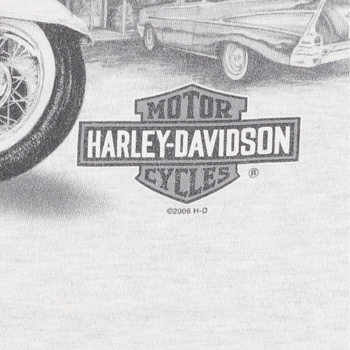 Harley-Davidson Pin-up Girl Motorcycle Bike T-shirt Made in USA Men's XL cotton gray type Vintage Second Hand
