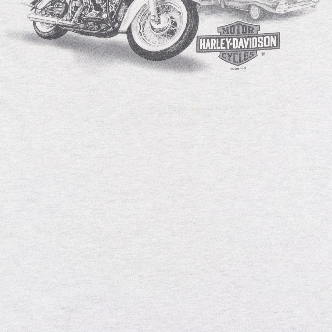 Harley-Davidson Pin-up Girl Motorcycle Bike T-shirt Made in USA Men's XL cotton gray type Vintage Second Hand