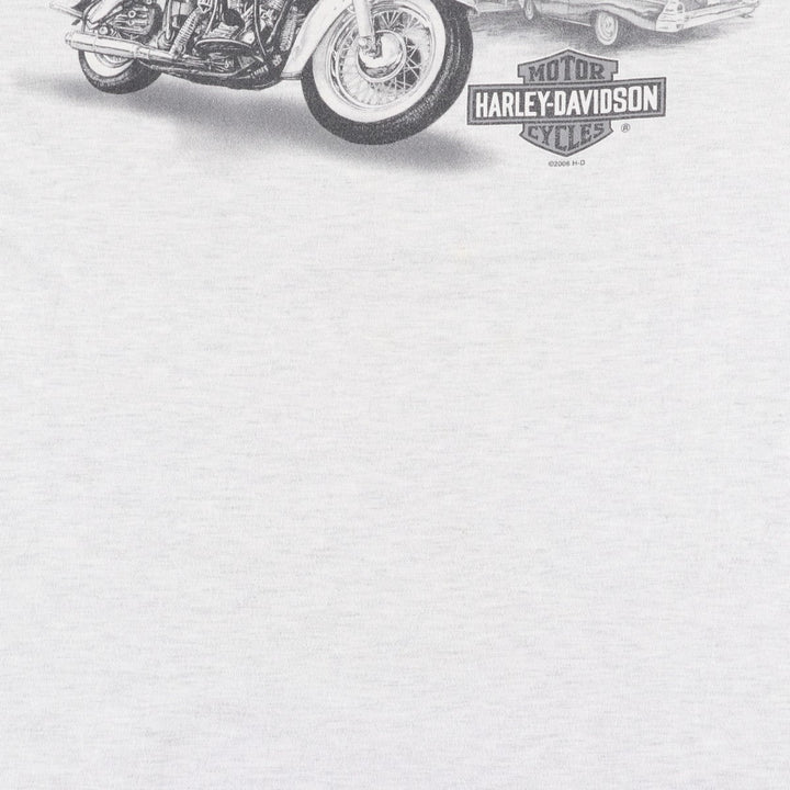 Harley-Davidson Pin-up Girl Motorcycle Bike T-shirt Made in USA Men's XL cotton gray type Vintage Second Hand