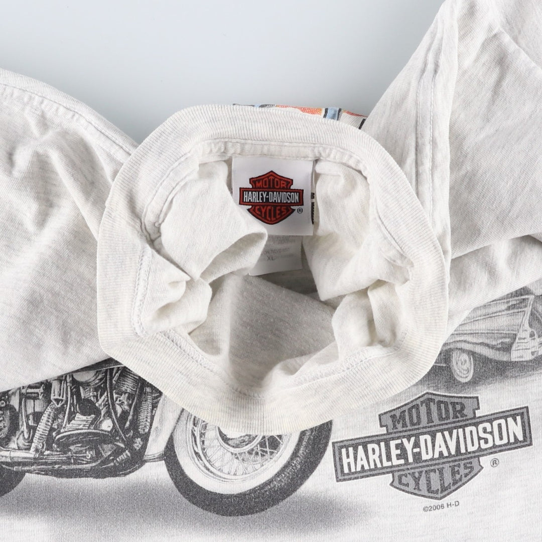 Harley-Davidson Pin-up Girl Motorcycle Bike T-shirt Made in USA Men's XL cotton gray type Vintage Second Hand