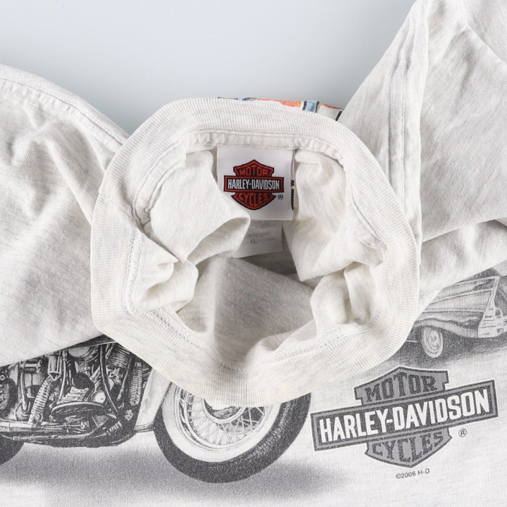 Harley-Davidson Pin-up Girl Motorcycle Bike T-shirt Made in USA Men's XL cotton gray type Vintage Second Hand