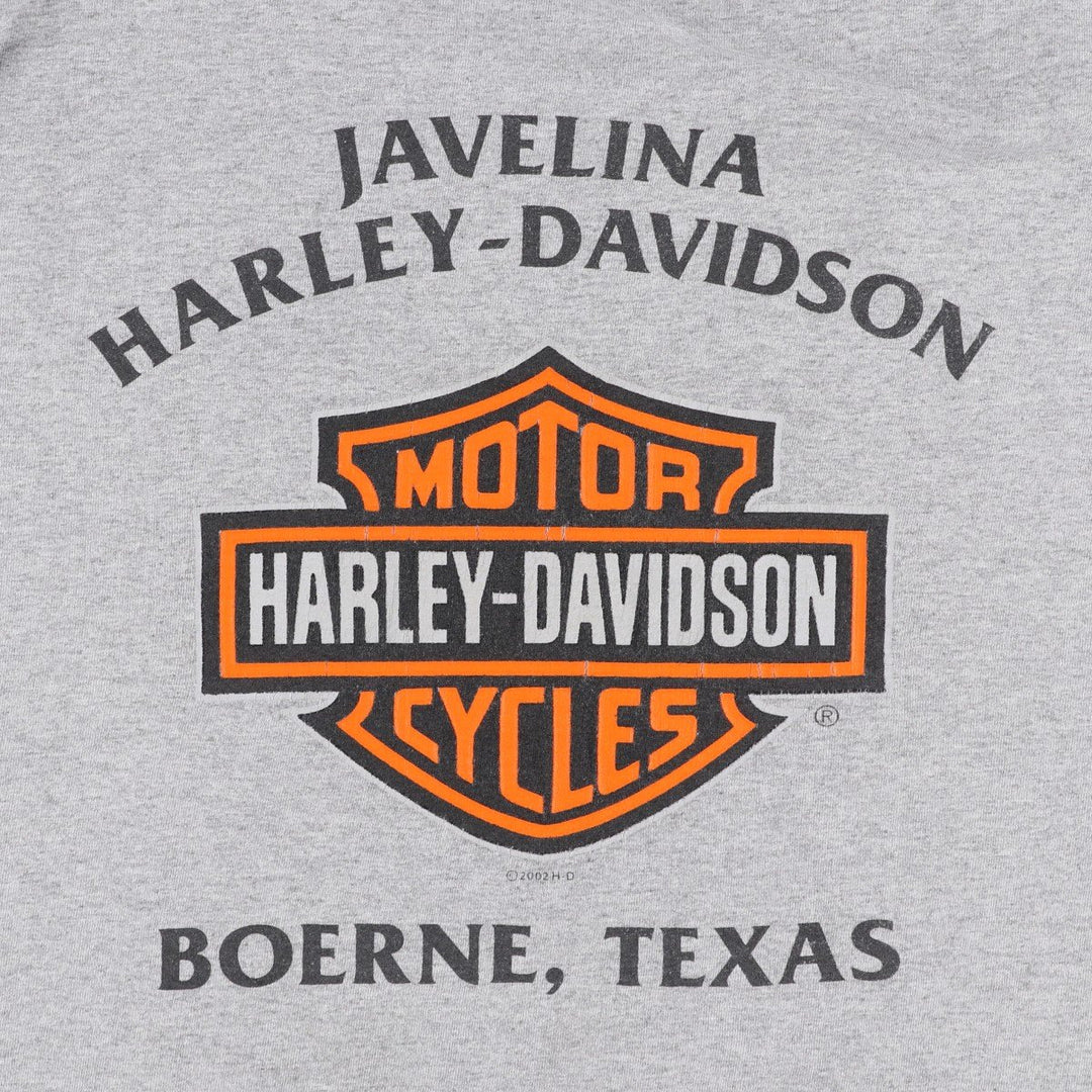 00'S Harley-Davidson Motorcycle Bike T-shirt Men's XL size unclear gray type Vintage Second Hand