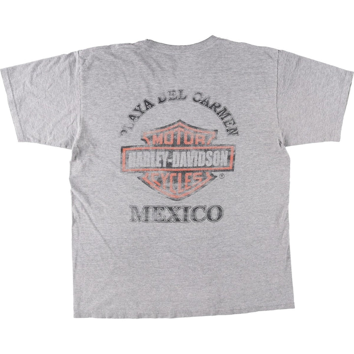 Harley-Davidson Eagle Pattern Motorcycle T-Shirt (Men's Size M) unclear gray type Vintage Second Hand