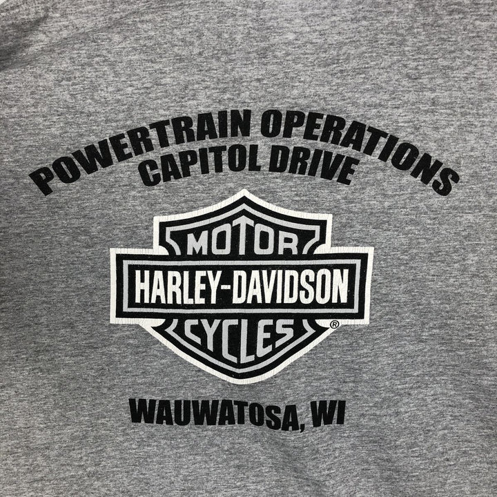 Harley-Davidson Eagle Pattern Motorcycle Bike T-shirt Men's XL unclear gray type Vintage Second Hand