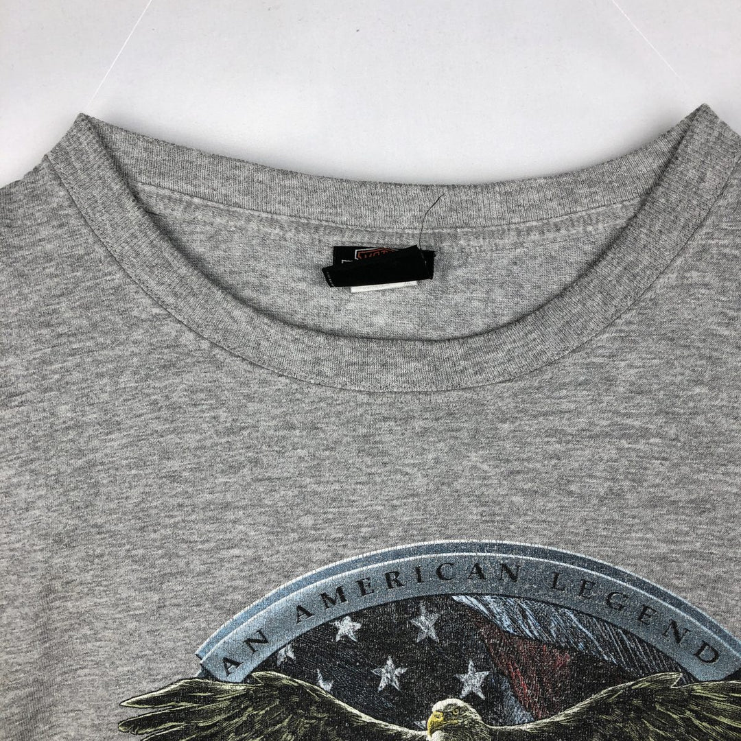 Harley-Davidson Eagle Pattern Motorcycle Bike T-shirt Men's XL unclear gray type Vintage Second Hand