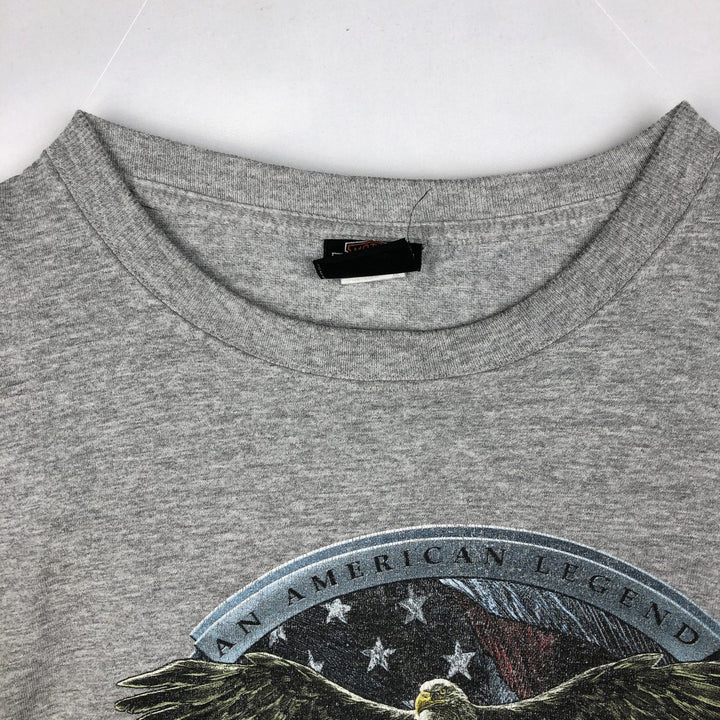 Harley-Davidson Eagle Pattern Motorcycle Bike T-shirt Men's XL unclear gray type Vintage Second Hand