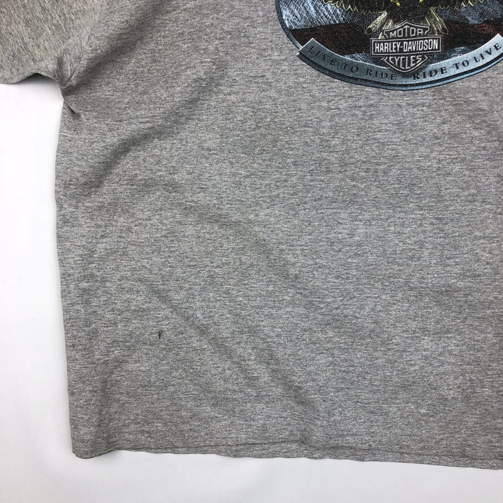 Harley-Davidson Eagle Pattern Motorcycle Bike T-shirt Men's XL unclear gray type Vintage Second Hand