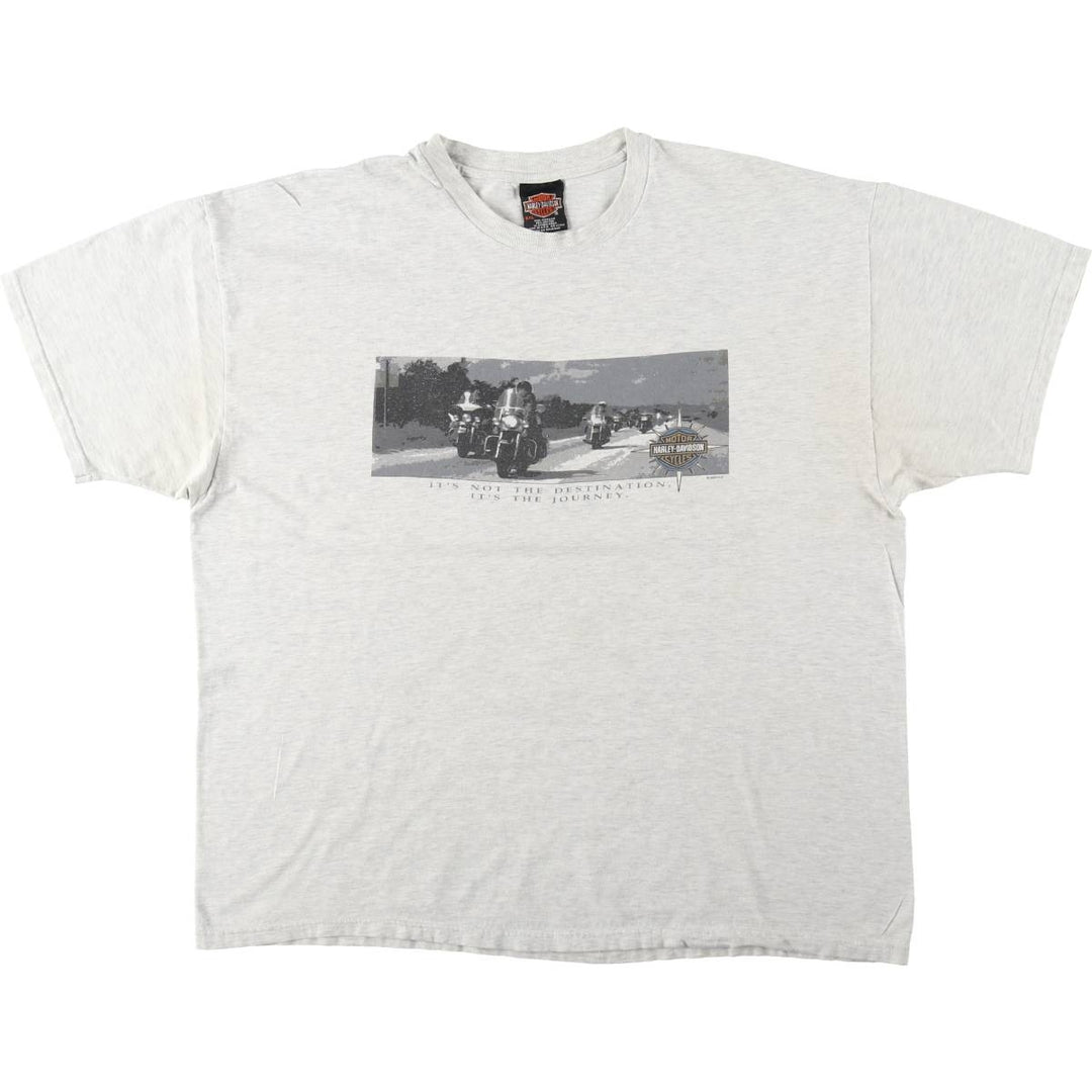 90'S Harley-Davidson Hanes BEEFY-T Motorcycle T-Shirt, Made in USA, Men's XXL equivalent, Vintage cotton gray type Vintage Second Hand