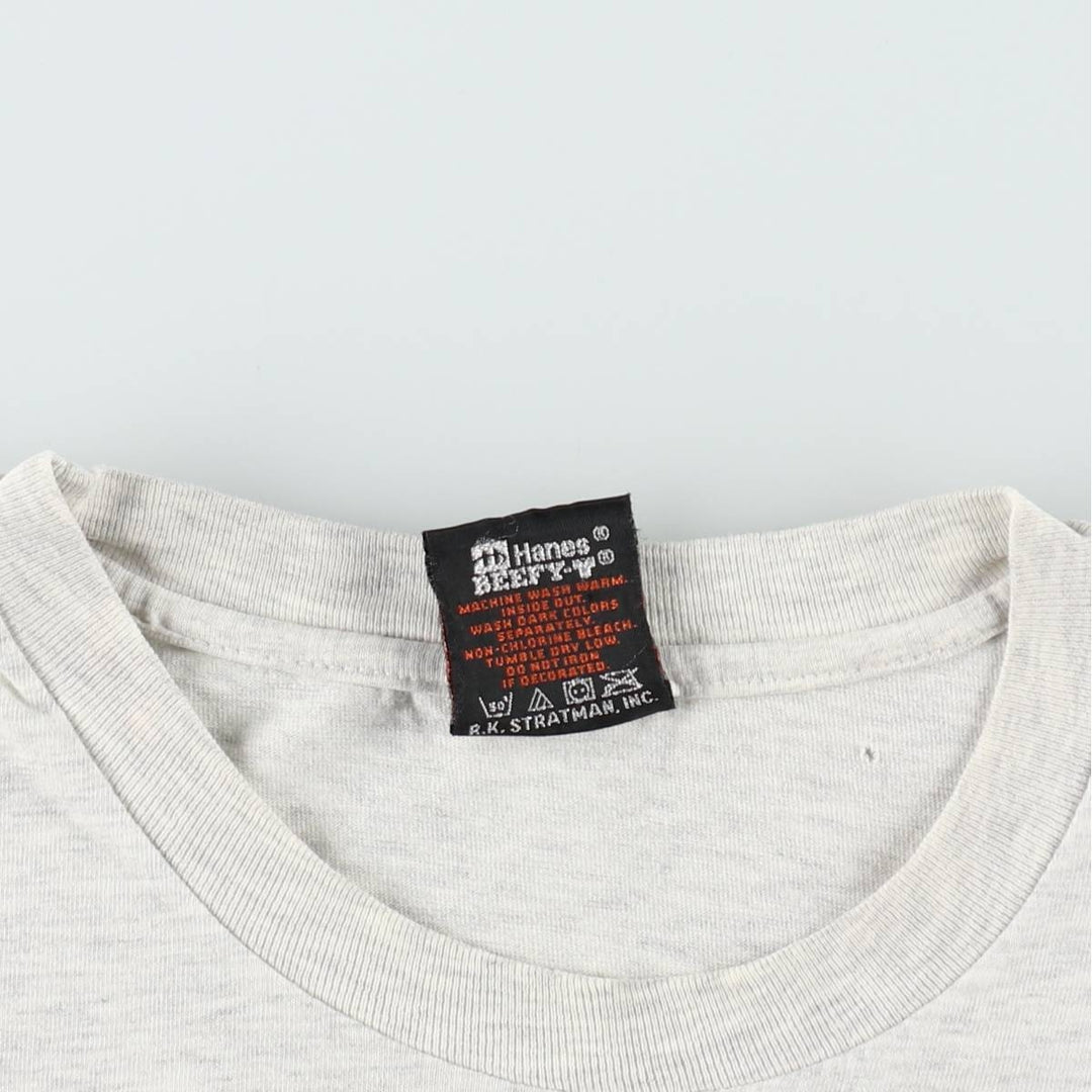 90'S Harley-Davidson Hanes BEEFY-T Motorcycle T-Shirt, Made in USA, Men's XXL equivalent, Vintage cotton gray type Vintage Second Hand
