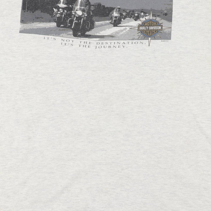 90'S Harley-Davidson Hanes BEEFY-T Motorcycle T-Shirt, Made in USA, Men's XXL equivalent, Vintage cotton gray type Vintage Second Hand