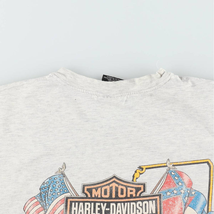 90'S Harley-Davidson Hanes BEEFY-T Motorcycle T-Shirt, Made in USA, Men's XXL equivalent, Vintage cotton gray type Vintage Second Hand