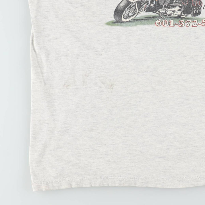 90'S Harley-Davidson Hanes BEEFY-T Motorcycle T-Shirt, Made in USA, Men's XXL equivalent, Vintage cotton gray type Vintage Second Hand