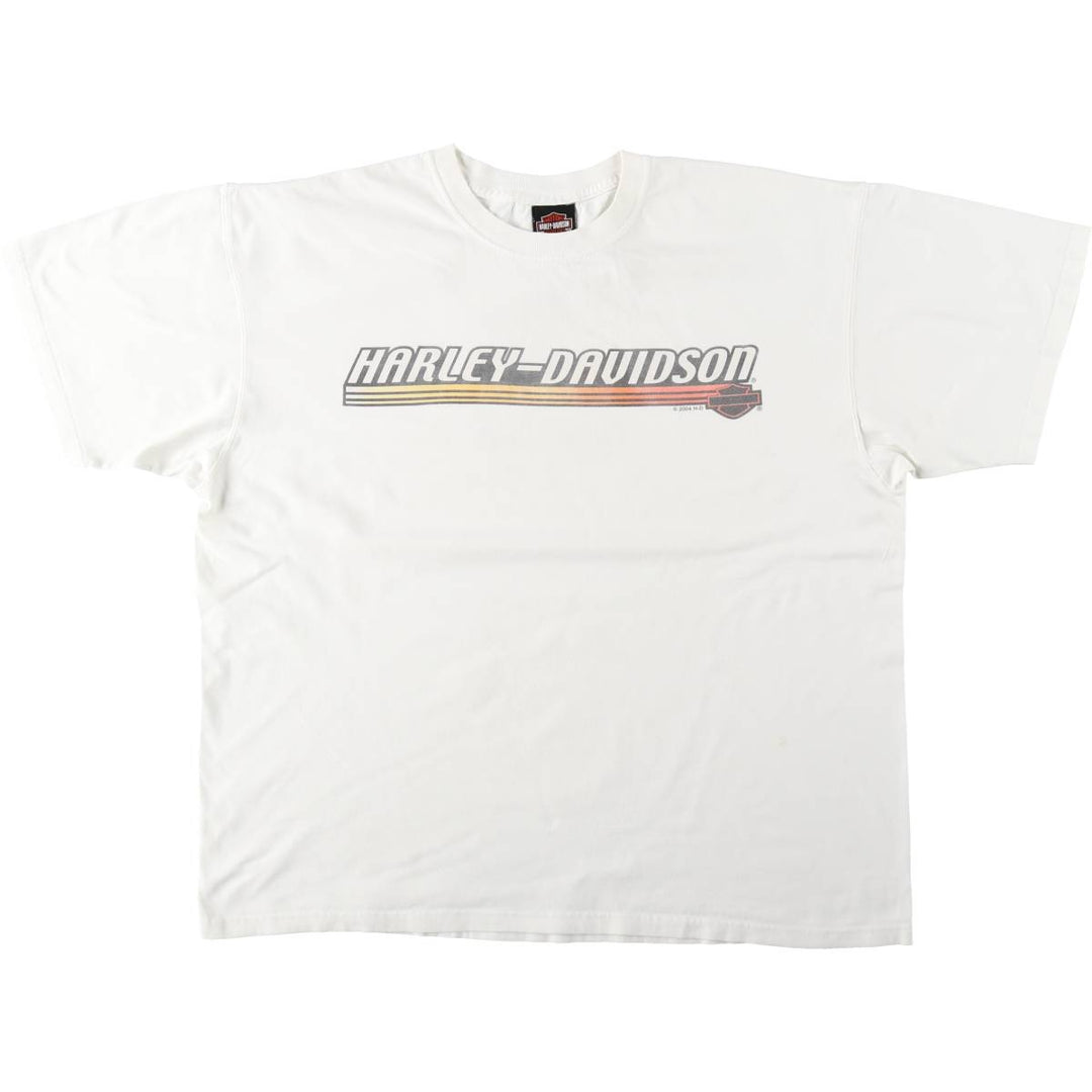 00'S Harley-Davidson Motorcycle Bike T-shirt Made in USA Men's XL cotton white type Vintage Second Hand