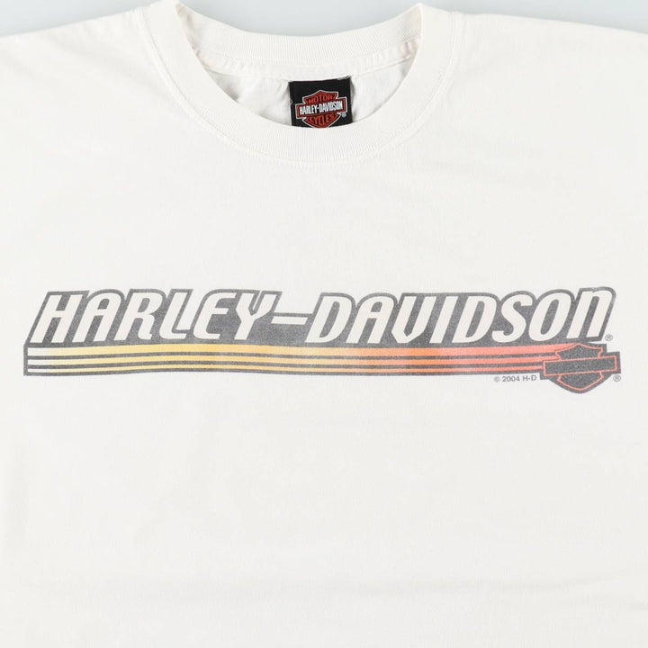 00'S Harley-Davidson Motorcycle Bike T-shirt Made in USA Men's XL cotton white type Vintage Second Hand