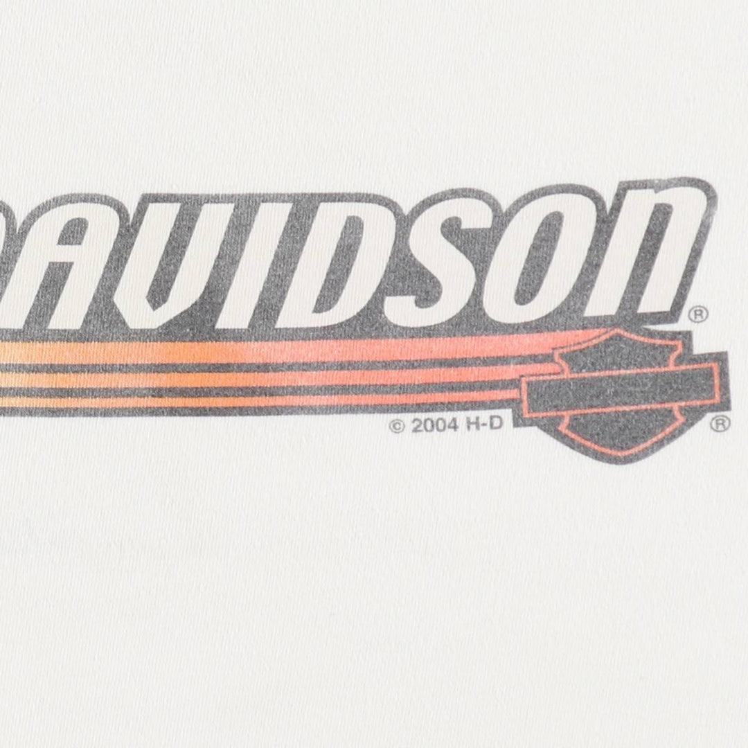 00'S Harley-Davidson Motorcycle Bike T-shirt Made in USA Men's XL cotton white type Vintage Second Hand