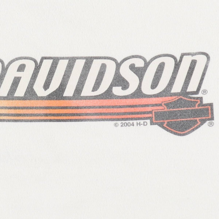 00'S Harley-Davidson Motorcycle Bike T-shirt Made in USA Men's XL cotton white type Vintage Second Hand