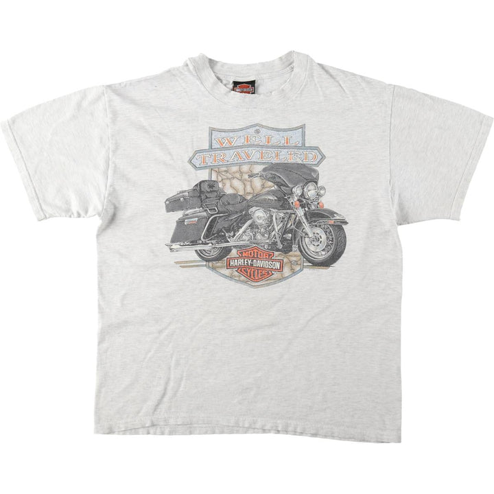 90'S Harley-Davidson Motorcycle Bike T-shirt Made in USA Men's L Vintage cotton gray type Vintage Second Hand
