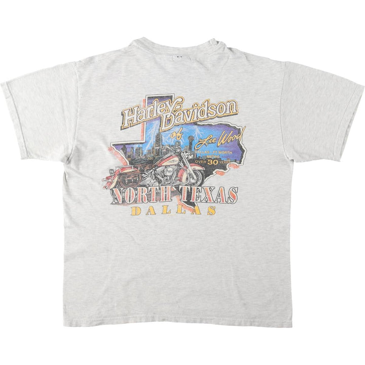 90'S Harley-Davidson Motorcycle Bike T-shirt Made in USA Men's L Vintage cotton gray type Vintage Second Hand