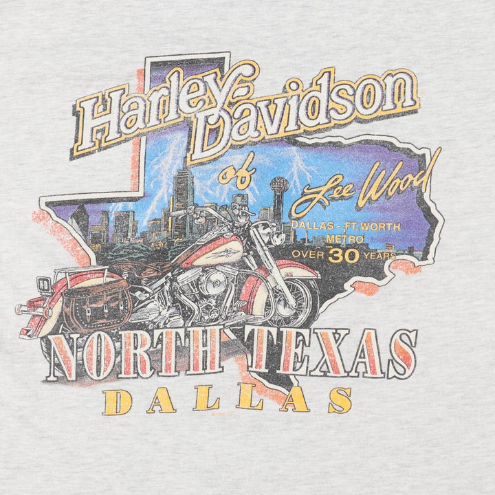 90'S Harley-Davidson Motorcycle Bike T-shirt Made in USA Men's L Vintage cotton gray type Vintage Second Hand