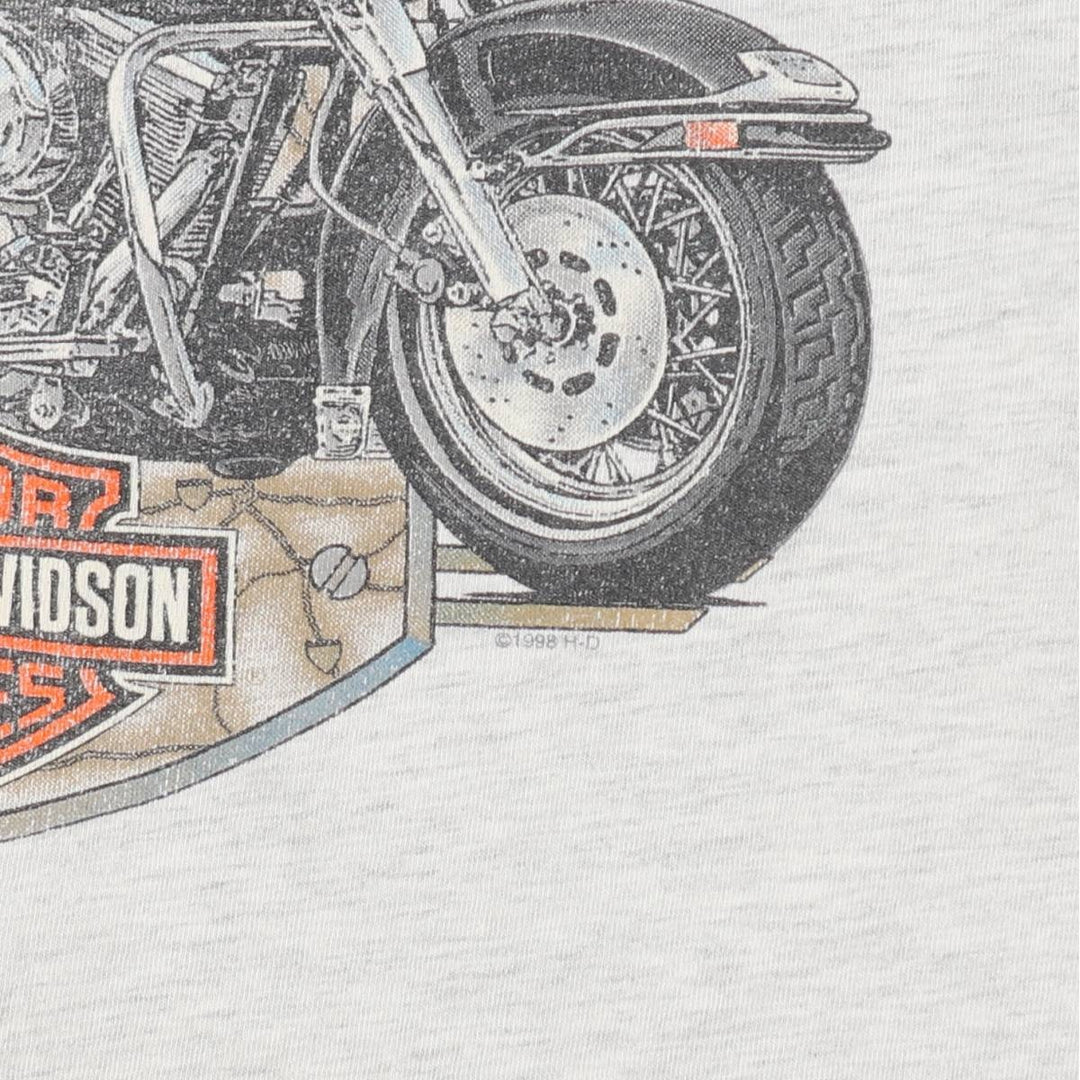 90'S Harley-Davidson Motorcycle Bike T-shirt Made in USA Men's L Vintage cotton gray type Vintage Second Hand