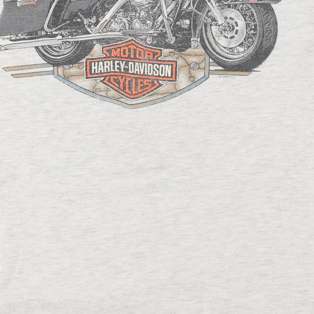 90'S Harley-Davidson Motorcycle Bike T-shirt Made in USA Men's L Vintage cotton gray type Vintage Second Hand