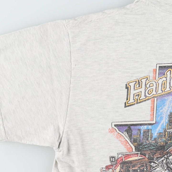 90'S Harley-Davidson Motorcycle Bike T-shirt Made in USA Men's L Vintage cotton gray type Vintage Second Hand