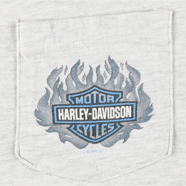 90'S Harley-Davidson Motorcycle Bike T-shirt, Men's, Medium, Vintage unclear gray type Vintage Second Hand