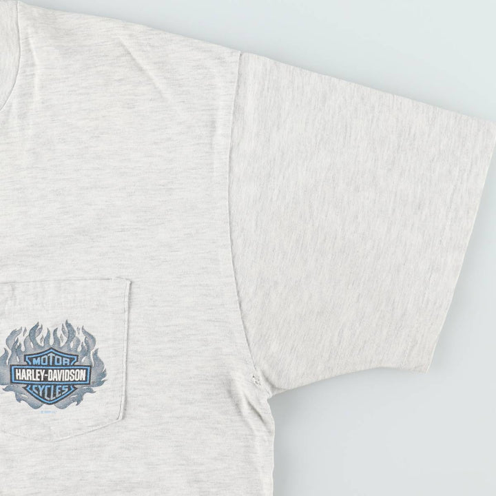 90'S Harley-Davidson Motorcycle Bike T-shirt, Men's, Medium, Vintage unclear gray type Vintage Second Hand