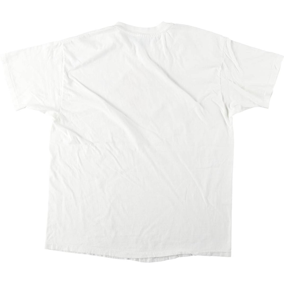 90'S Hanes BEEFY-T Advertising T-shirt Made in USA Men's XL Vintage cotton white type Vintage Second Hand